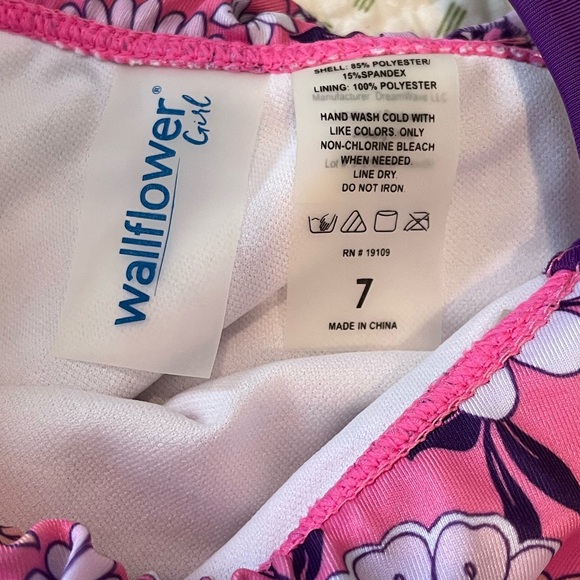 Wallflower Girl’s 2pc Bikini Swimsuit, Size 7 - Picture 8 of 11